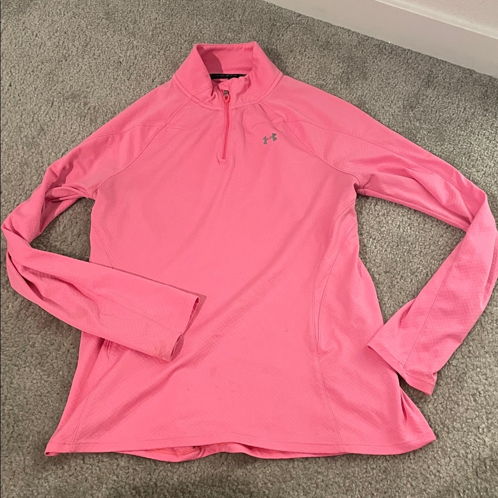 Under Armour pink long sleeve athletic top